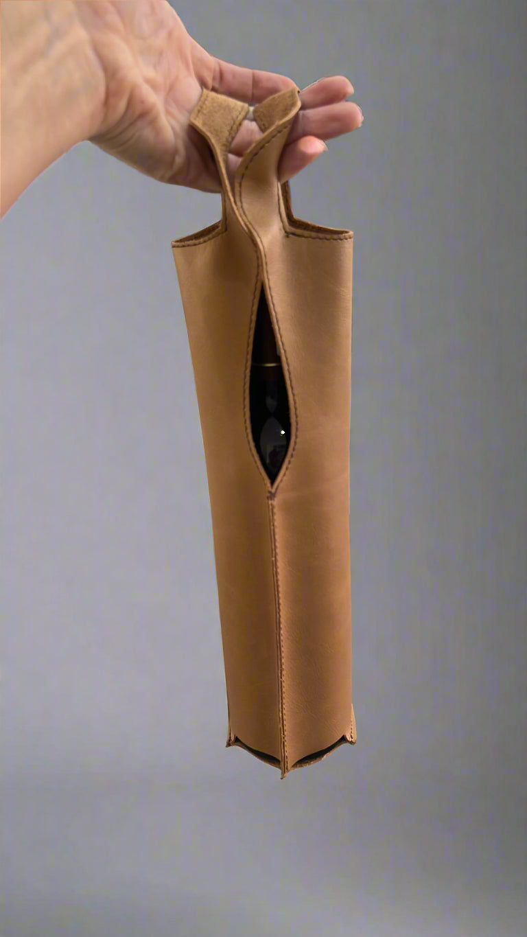 Wine bag leather Soft sleeve