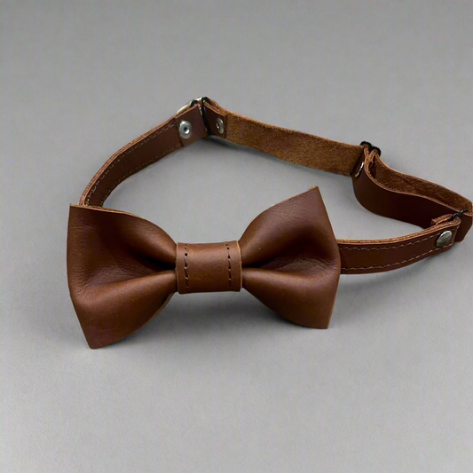 Leather Bow Tie Men