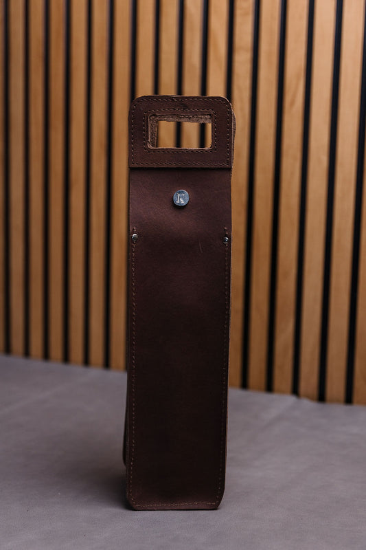 Wine bag leather single