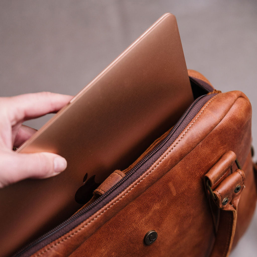 Leather Mackbook Laptop bag 13-Inch