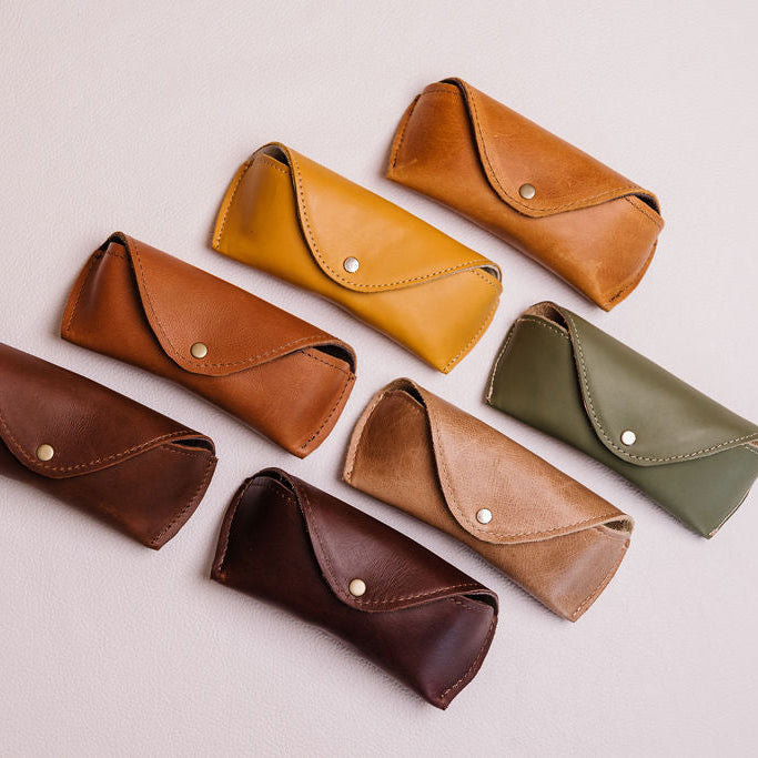 Leather Glasses Case – Full Grain Eyewear Holder | Knap Sak – KNAP