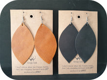 Load image into Gallery viewer, Leather Drop earring