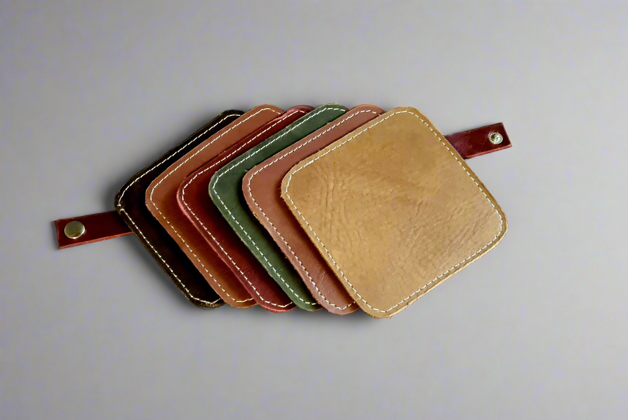 Leather coasters