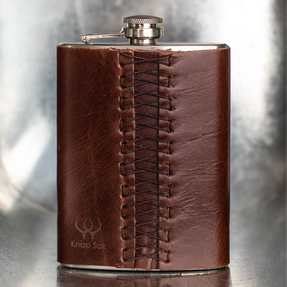 Hip Flask with Leather Cover