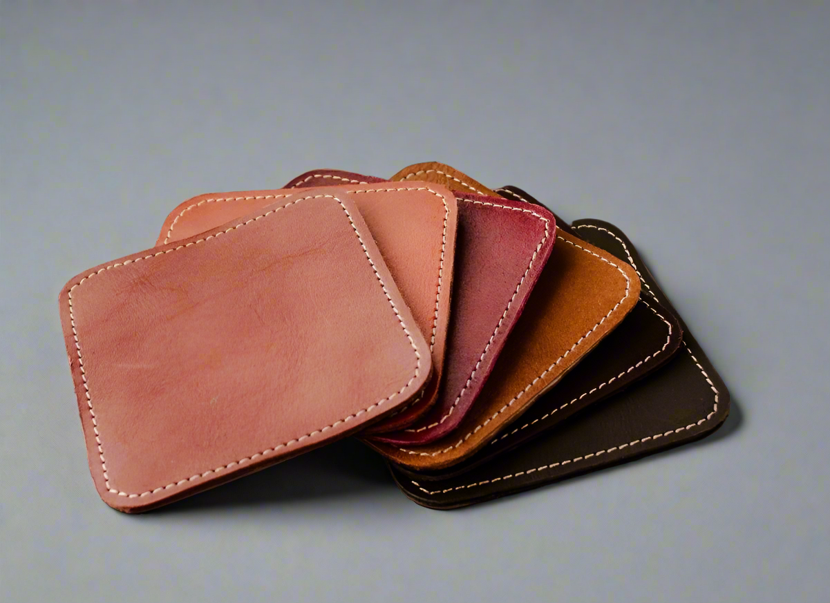 Leather coasters