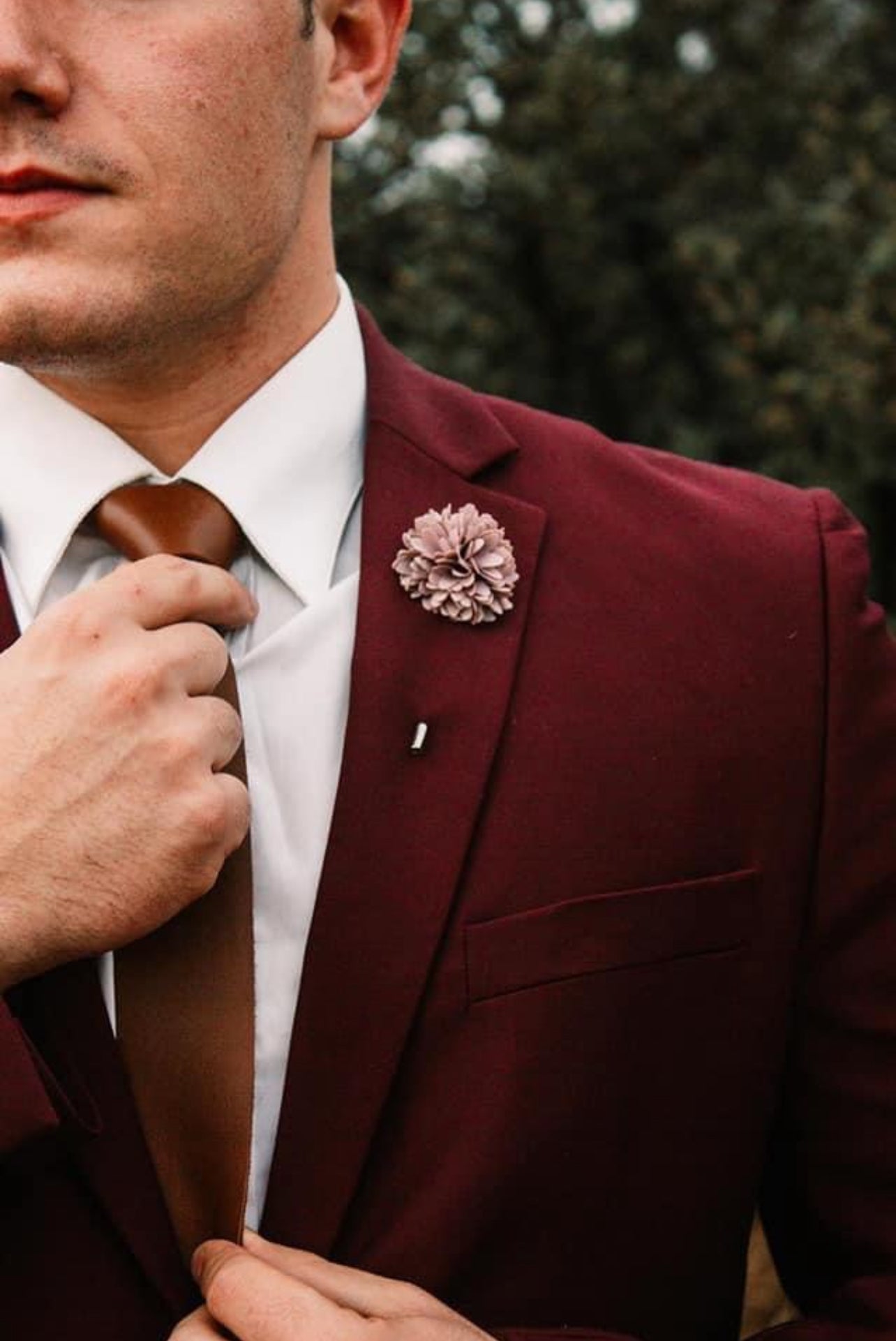 Leather tie Men