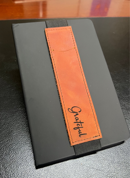 Leather Bookmark with Elastic A5