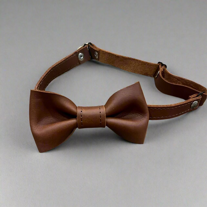 Leather Bow Tie Men