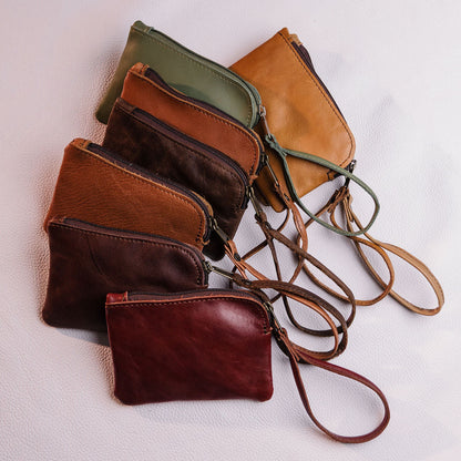Large Leather Coin Bag