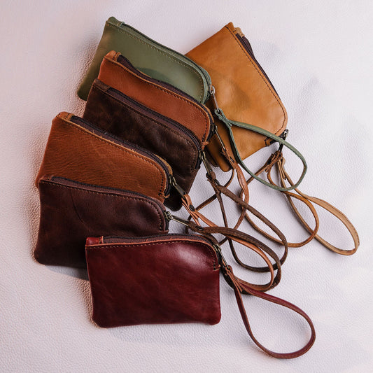 Large Leather Coin Bag