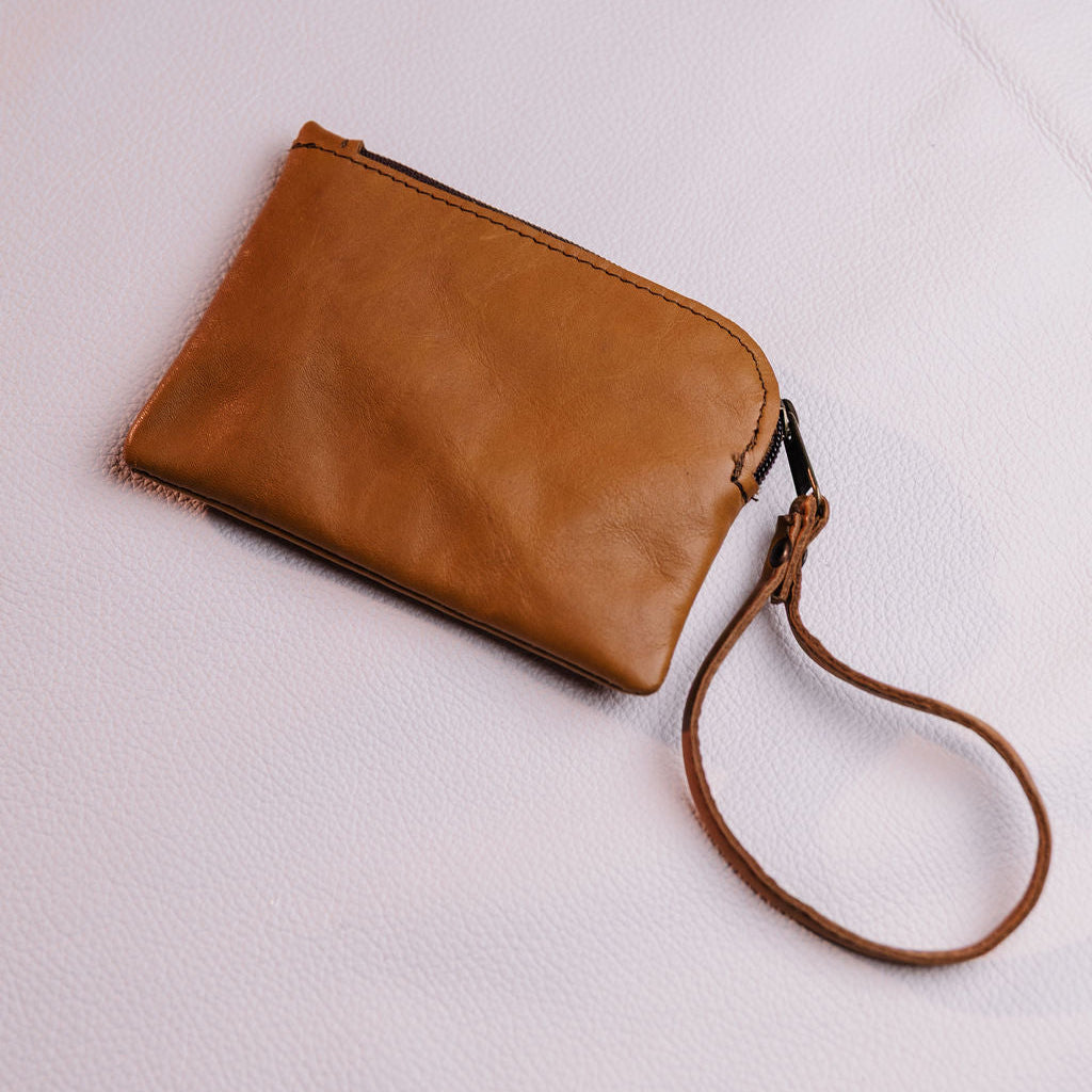 Large Leather Coin Bag