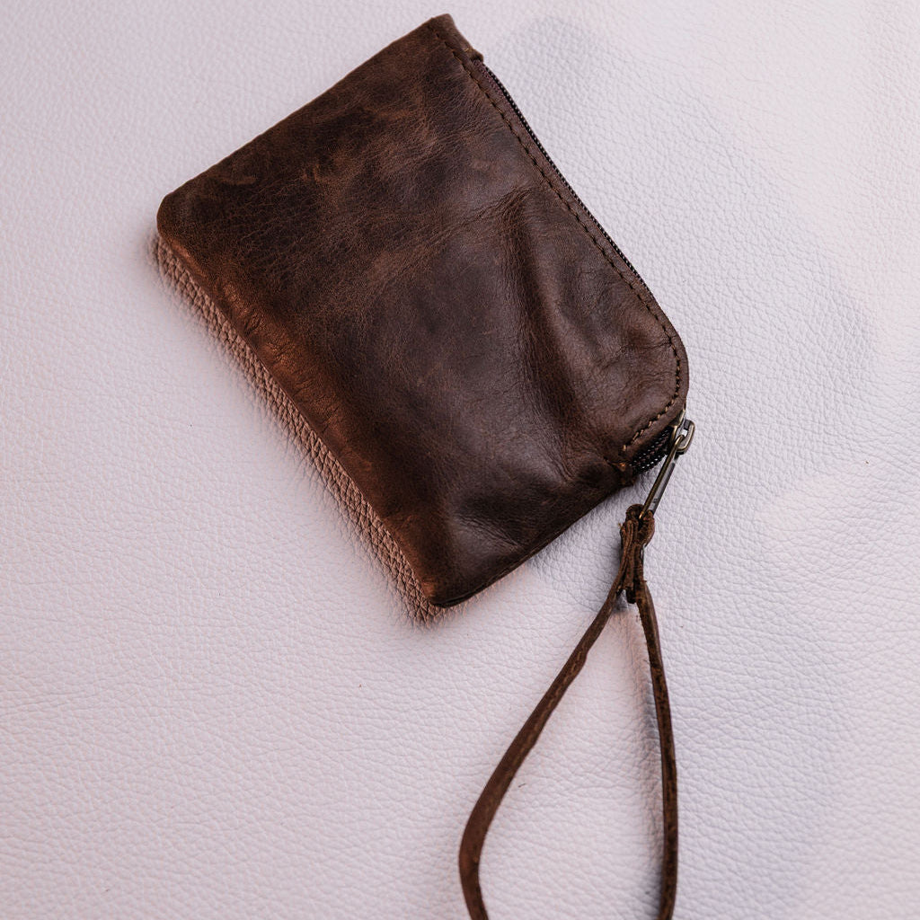 Large Leather Coin Bag