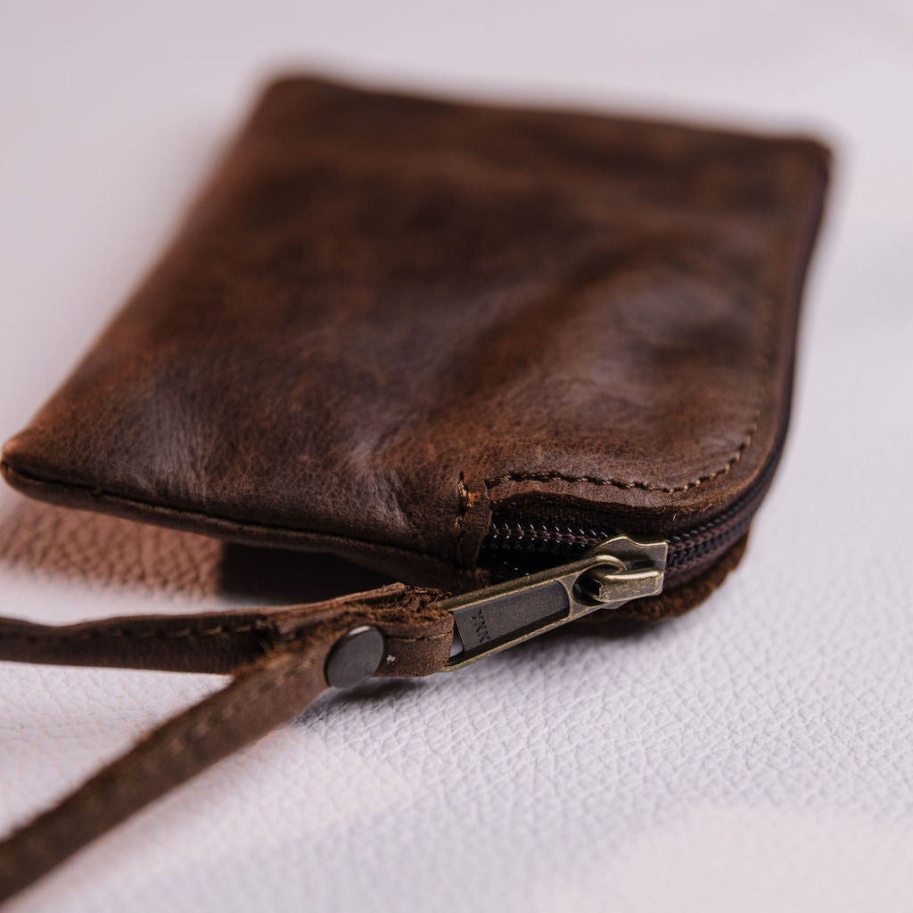 Large Leather Coin Bag
