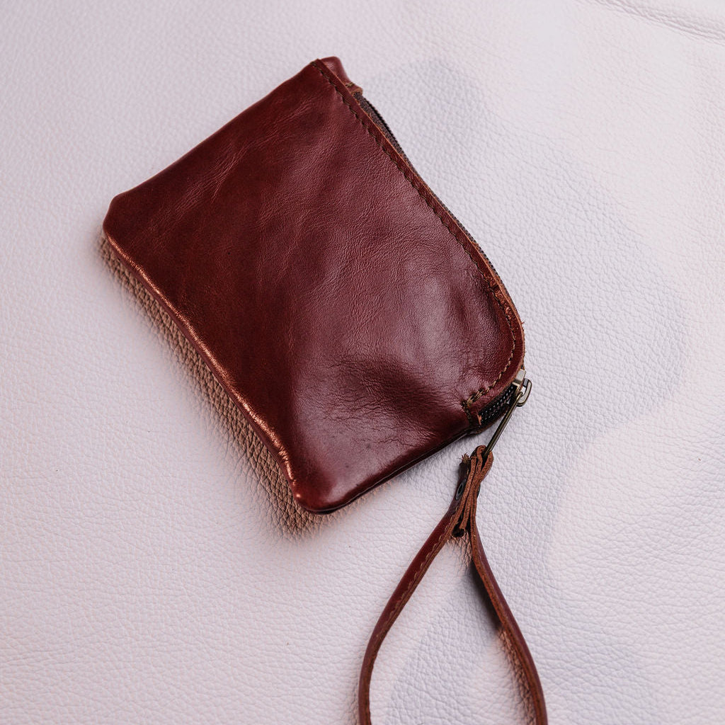 Large Leather Coin Bag