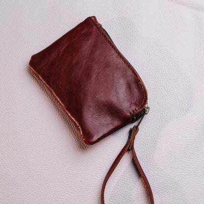 Large Leather Coin Bag