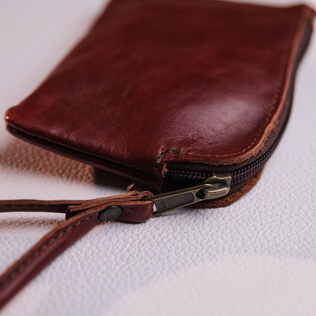 Large Leather Coin Bag
