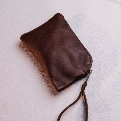 Large Leather Coin Bag