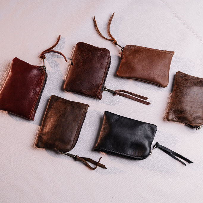 Small Leather Coin Bag | Compact Coin Purse | Knap Sak – KNAP SAK