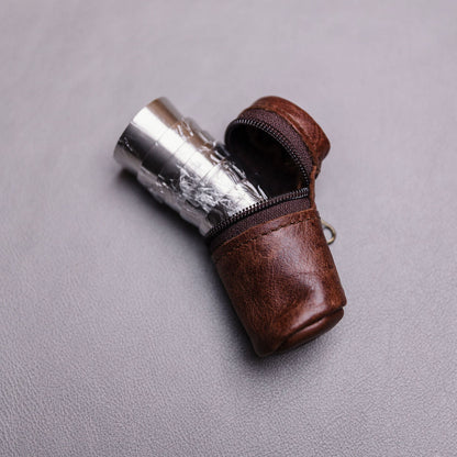 6 Shot glasses with leather holder
