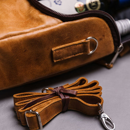 Luxury Leather Wine Cooler Bag