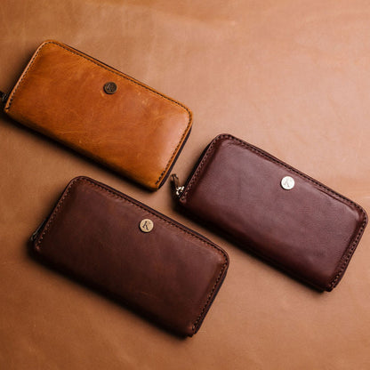 Ladies Zip Leather Wallet