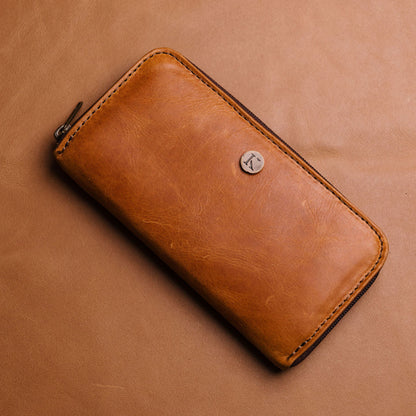 Ladies Zip Leather Wallet