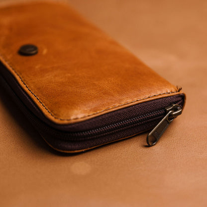 Ladies Zip Leather Wallet