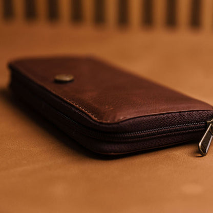 Ladies Zip Leather Wallet