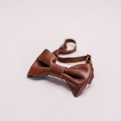 Leather Bow Tie Men