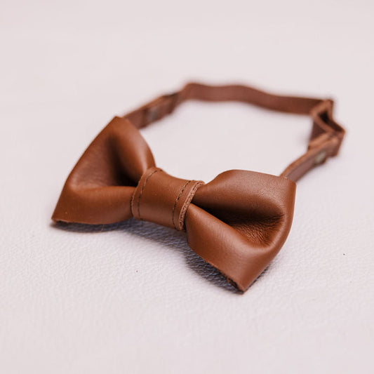 Leather Bow Tie Men