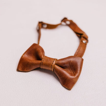 Leather Bow Tie Men