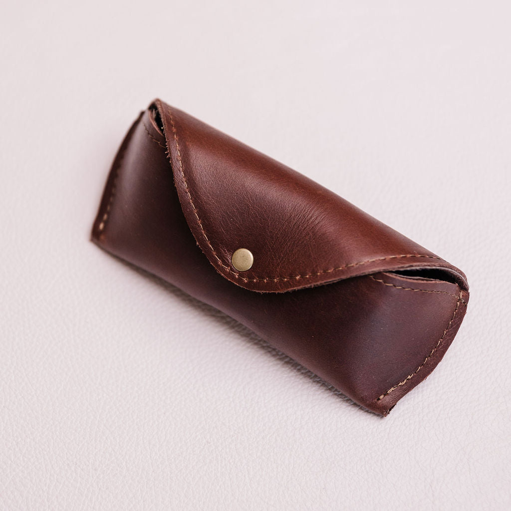 Leather Glasses Case – Full Grain Eyewear Holder | Knap Sak – KNAP