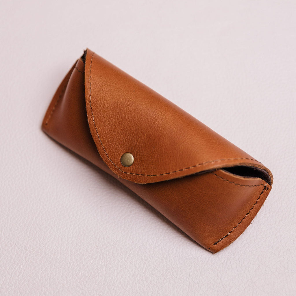 Leather Glasses Case – Full Grain Eyewear Holder | Knap Sak – KNAP