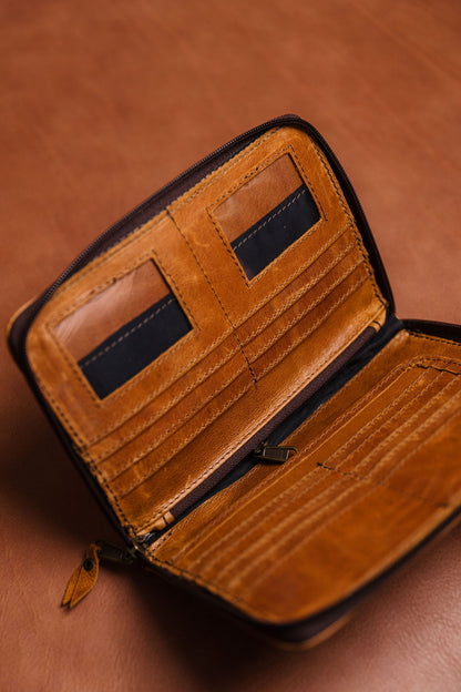 A5 Leather Travel Wallet