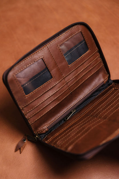 A5 Leather Travel Wallet