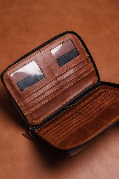 A5 Leather Travel Wallet