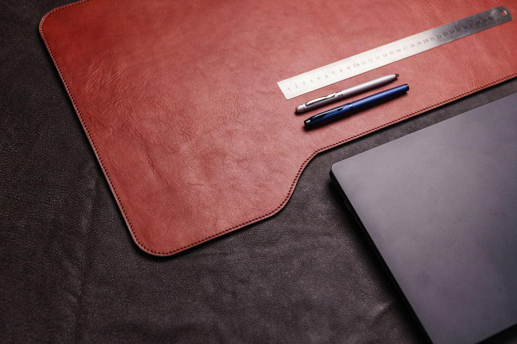Leather Deskpad – Premium Mouse & Keyboard Mat | Handmade Office