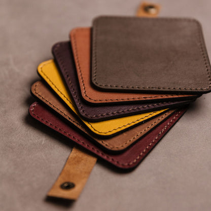 Leather coasters