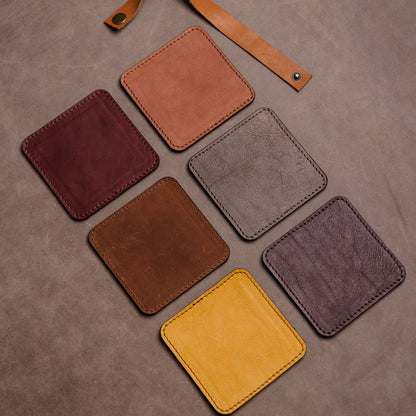 Leather coasters