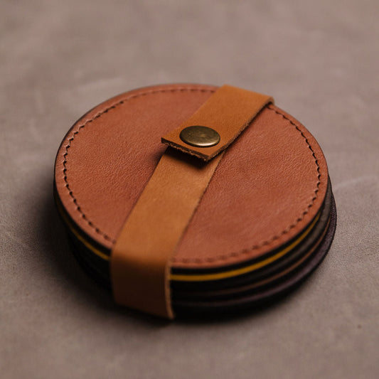 Leather coasters