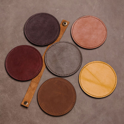 Leather coasters