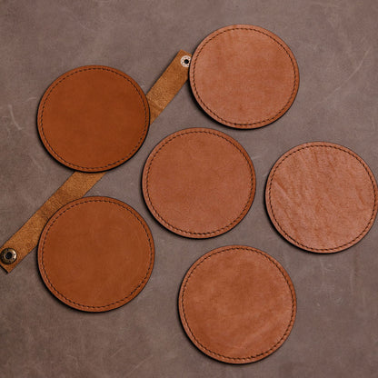 Leather coasters