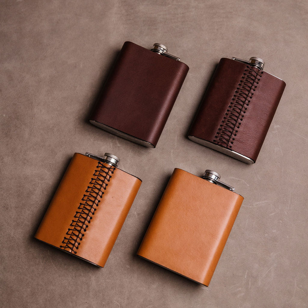 Hip Flask with Leather Cover – KNAP SAK (PTY)Ltd