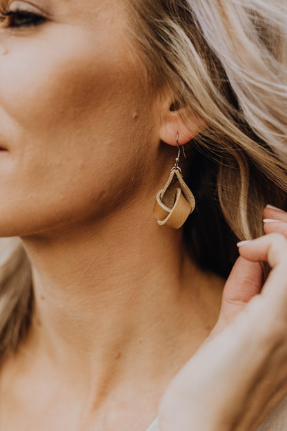 Leather Knot earring