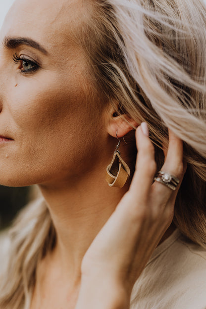 Leather Knot earring