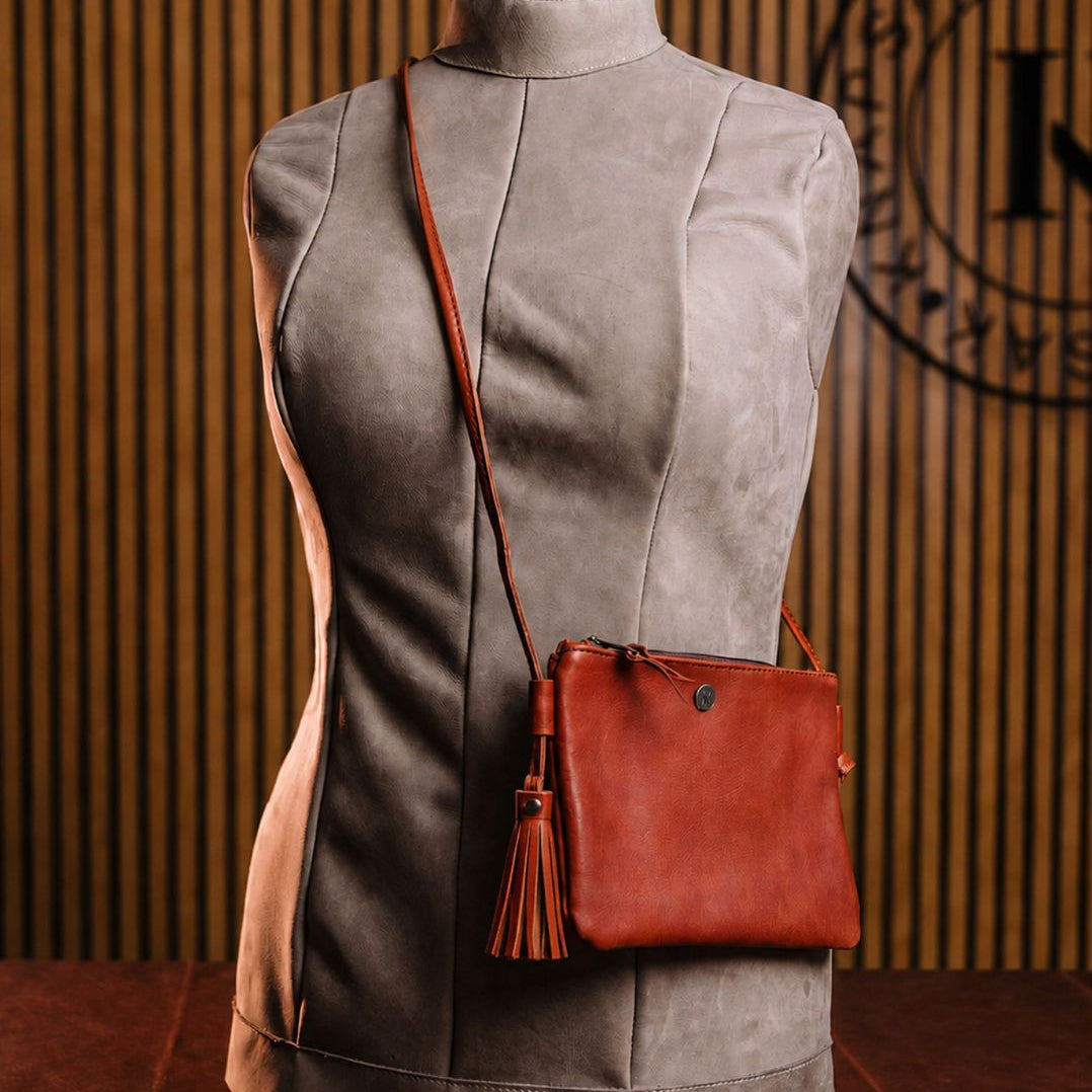 Leather Sling bag Tassel