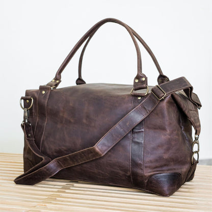The Leather Weekender Duffel