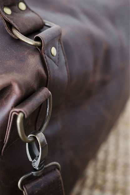 The Leather Weekender Duffel