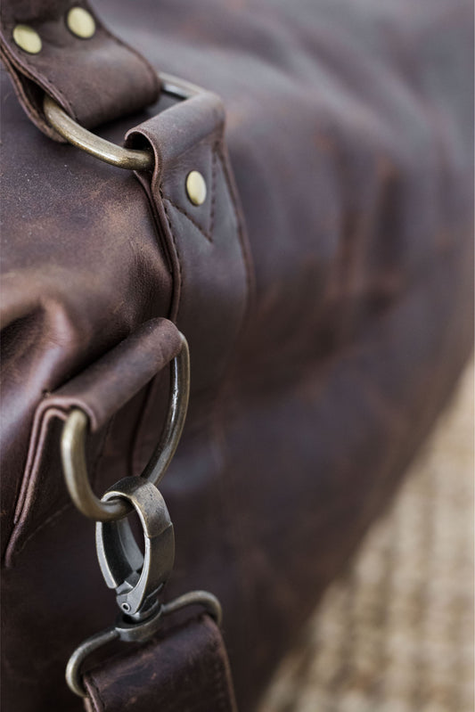 The Leather Weekender Duffel