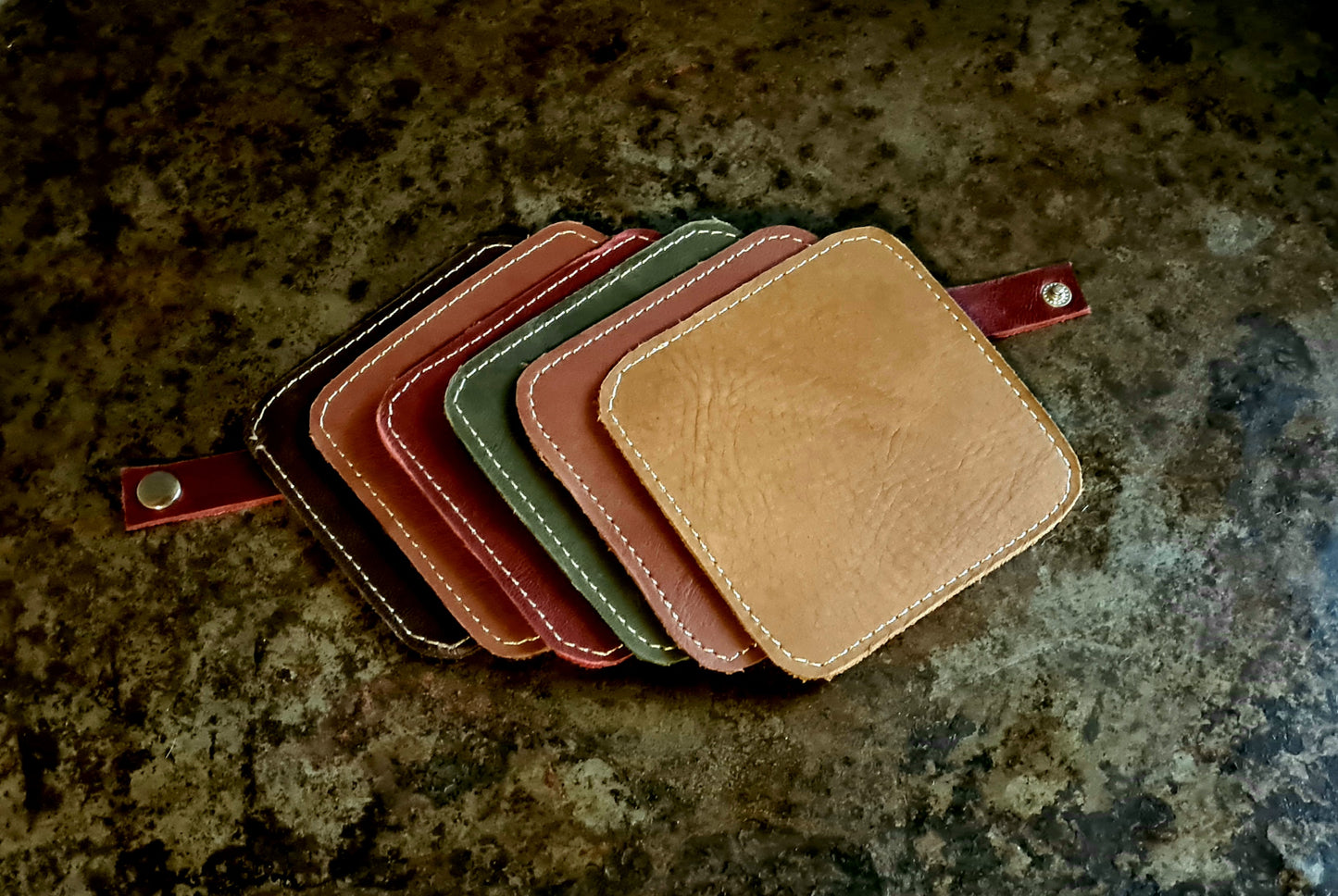 Leather coasters